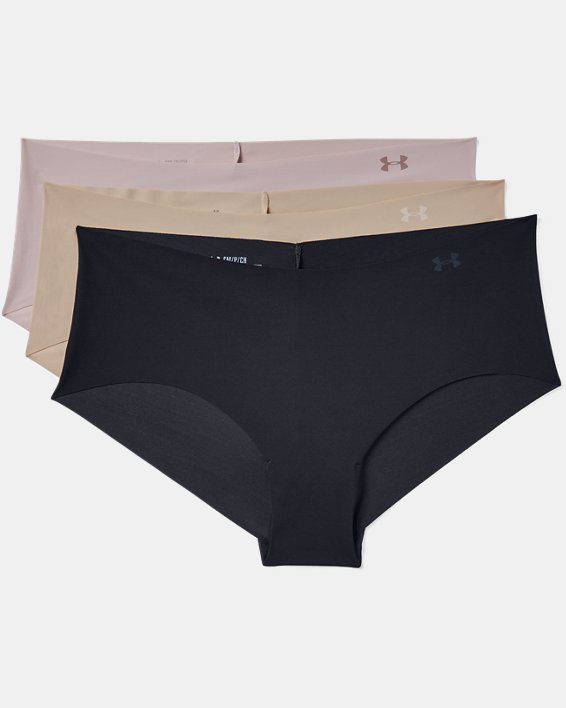 Ropa Interior UA Pure Stretch Hipster para Mujer (Paquete de 3), Black, pdpMainDesktop image number 3